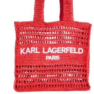♦️NWT Karl Lagerfeld  Paris Monogram logo Woven  Tote